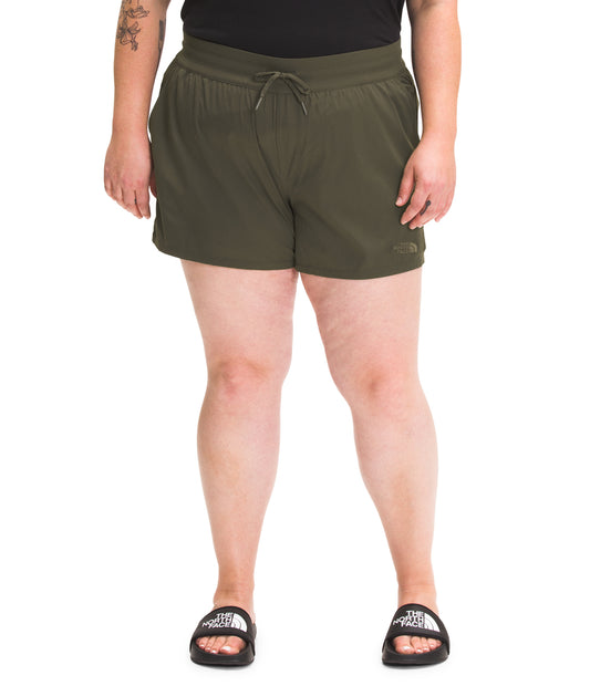 The North Face - Aphrodite Motion Short - Women's Plus - New Taupe Green