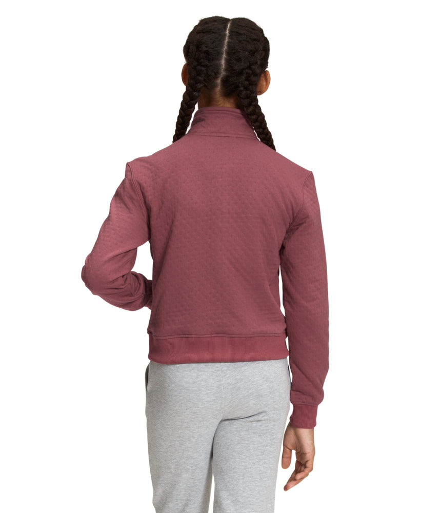 The North Face - Edgewater Quilted 1/4 Snap - Girls' - Tnf Medium Grey Heather