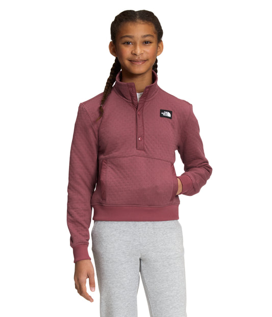 The North Face - Edgewater Quilted 1/4 Snap - Girls' - Wild Ginger