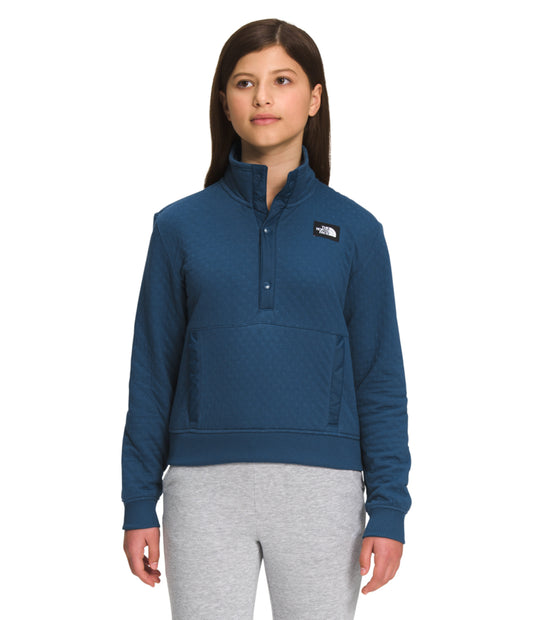 The North Face - Edgewater Quilted 1/4 Snap - Girls' - Shady Blue