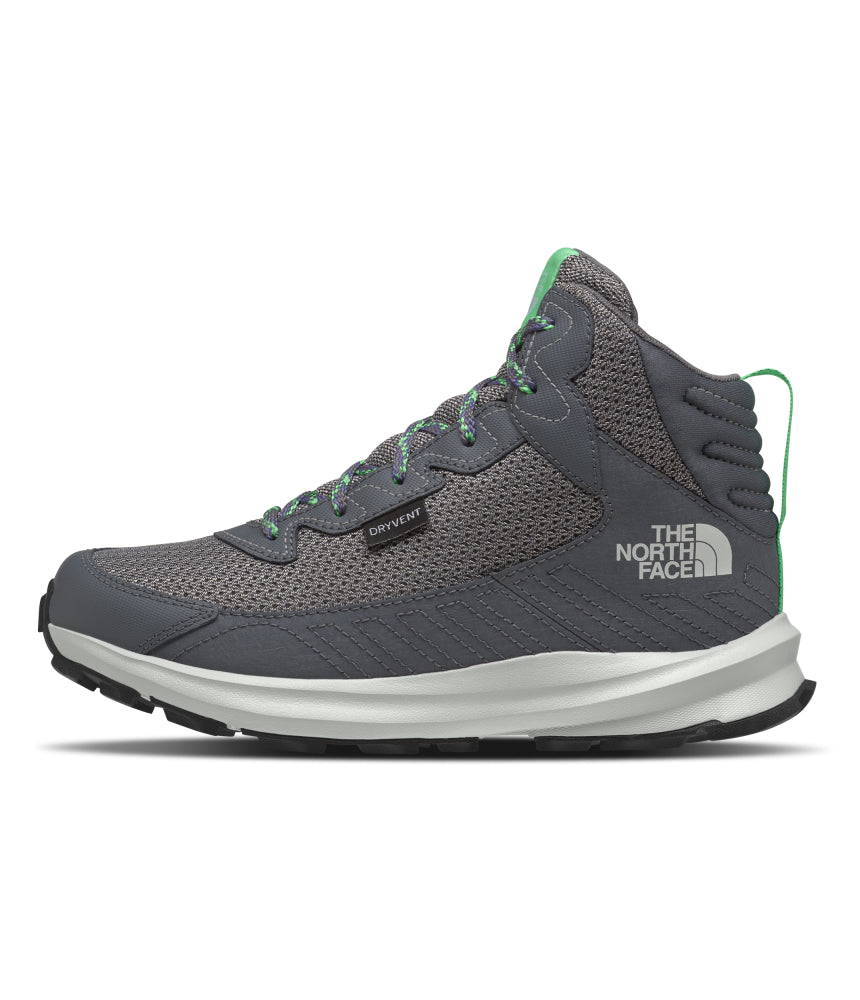 The North Face - Fastpack Hiker Mid WP - Youth - Utility Brown/Deep Grass Green