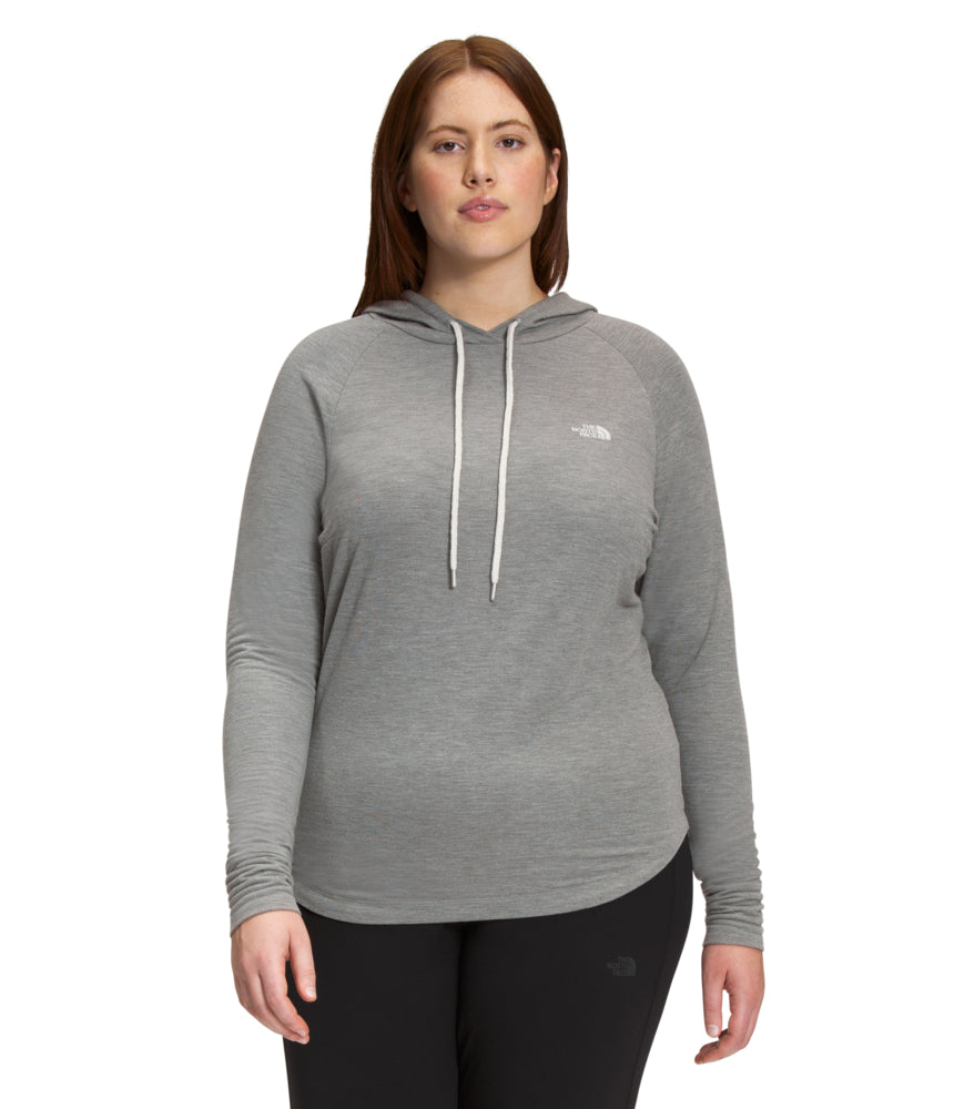 The North Face - Westbrae Knit Hoodie - Women's Plus - Shady Blue Heather