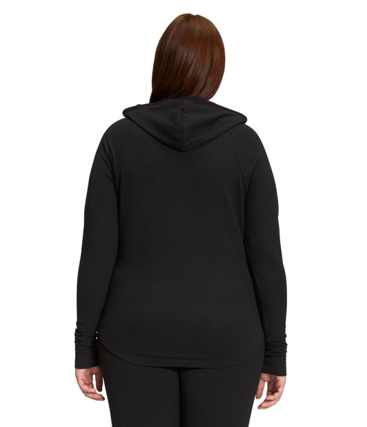 The North Face - Westbrae Knit Hoodie - Women's Plus - Shady Blue Heather