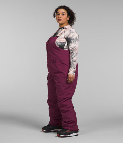 The North Face - Freedom Insulated Bib - Women's Plus - Topaz Tonal Mountainscape Print