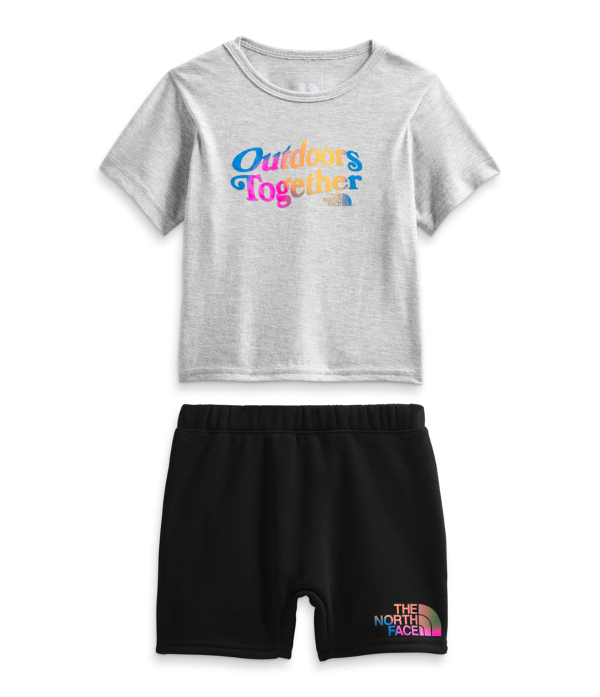 The North Face - Baby Cotton Summer Set - TNF Light Grey Heather/TNF Black