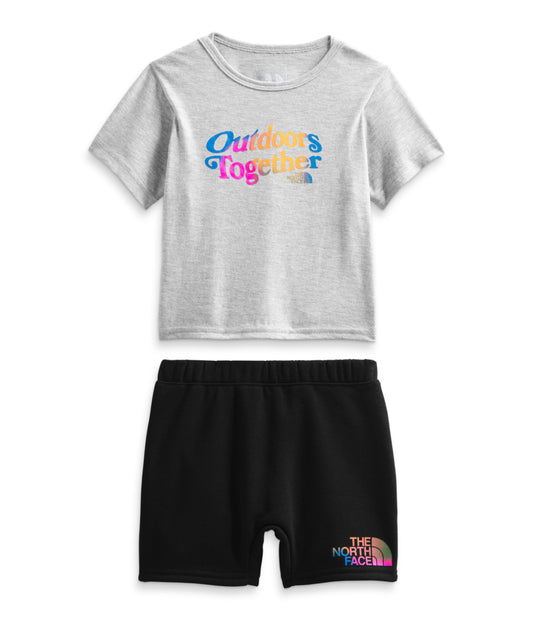 The North Face - Baby Cotton Summer Set - TNF Light Grey Heather/TNF Black