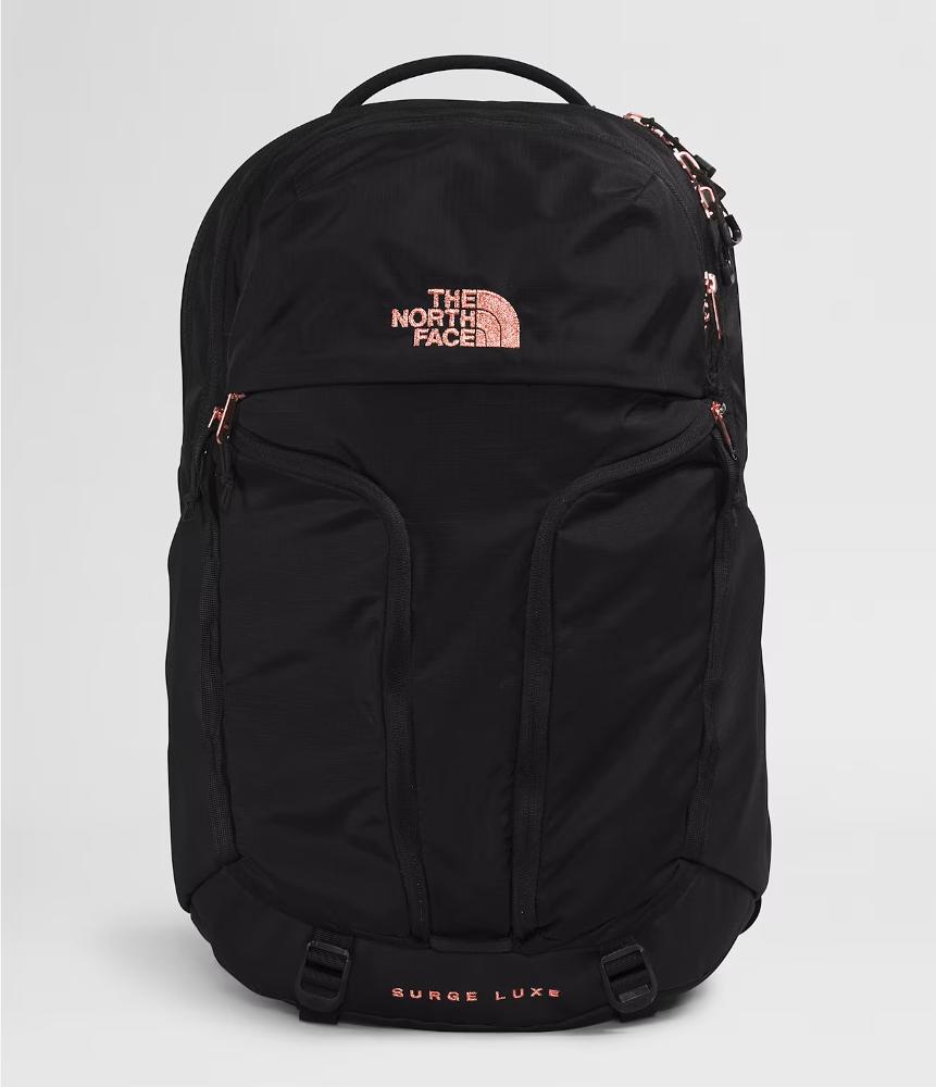The North Face - Surge Luxe - Women's - TNF Black/Burnt Coral Metallic-NPF
