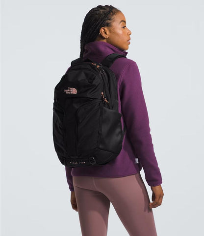 The North Face - Surge Luxe - Women's - TNF Black/Burnt Coral Metallic-NPF