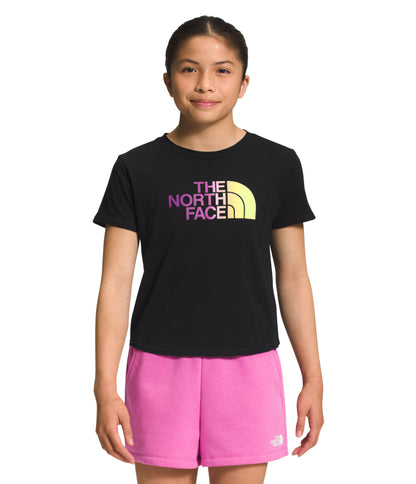 The North Face - Short Sleeve Graphic Tee - Girls' - Gardenia White/Lupine