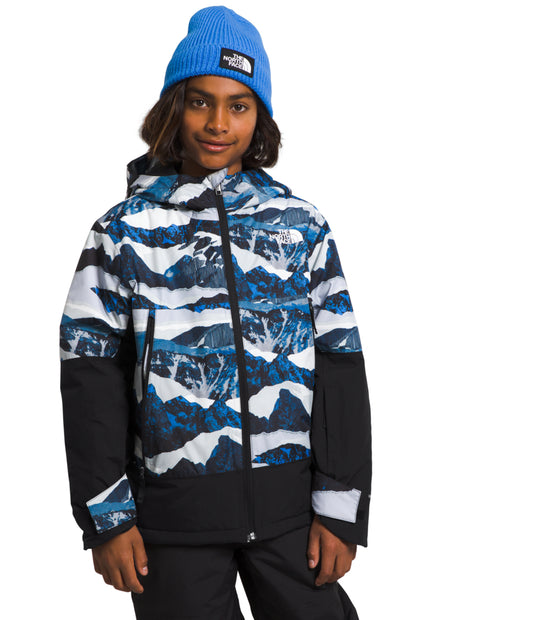 The North Face - Boys Freedom Insulated Jacket - LG TNF Black - Optic Blue Mountain