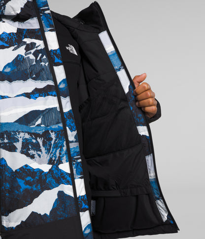 The North Face - Boys Freedom Insulated Jacket - LG TNF Black - Optic Blue Mountain