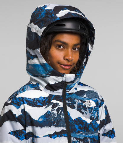 The North Face - Boys Freedom Insulated Jacket - LG TNF Black - Optic Blue Mountain