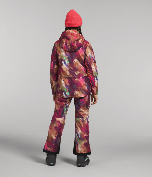 The North Face - Freedom Insulated Jacket - Girls' - Boysenberry Paint Lightening Small Print