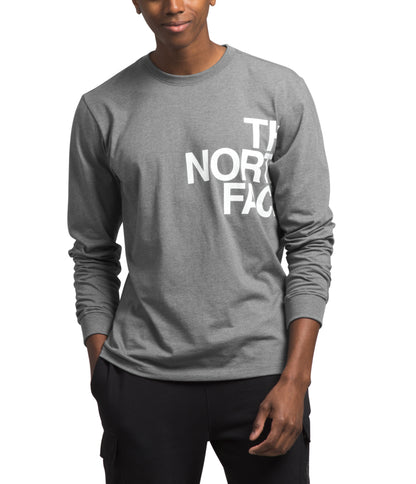 The North Face - LS Brand Proud Tee Men's - TNF Medium Grey Heather/TNF White