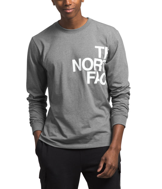 The North Face - LS Brand Proud Tee Men's - TNF Medium Grey Heather/TNF White