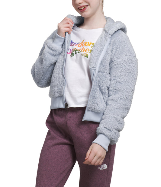 The North Face - Suave Oso Full Zip Hooded Jacket - Girls - Dusty Periwinkle