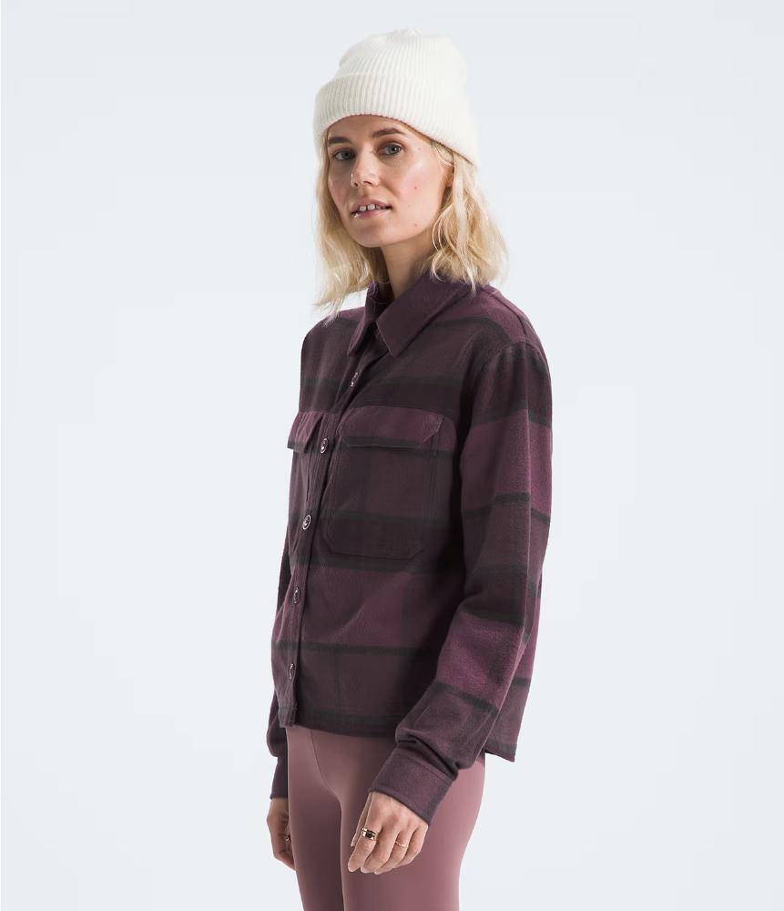 The North Face - Valley Flannel Shirt - Women's - Midnight Mauve Macro Small Plaid