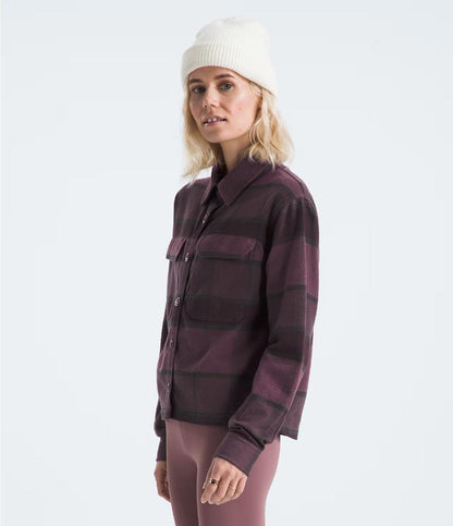 The North Face - Valley Flannel Shirt - Women's - Midnight Mauve Macro Small Plaid