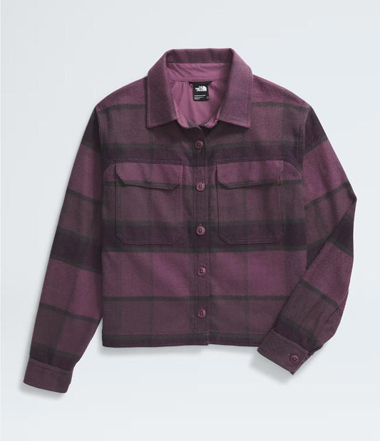 The North Face - Valley Flannel Shirt - Women's - Midnight Mauve Macro Small Plaid