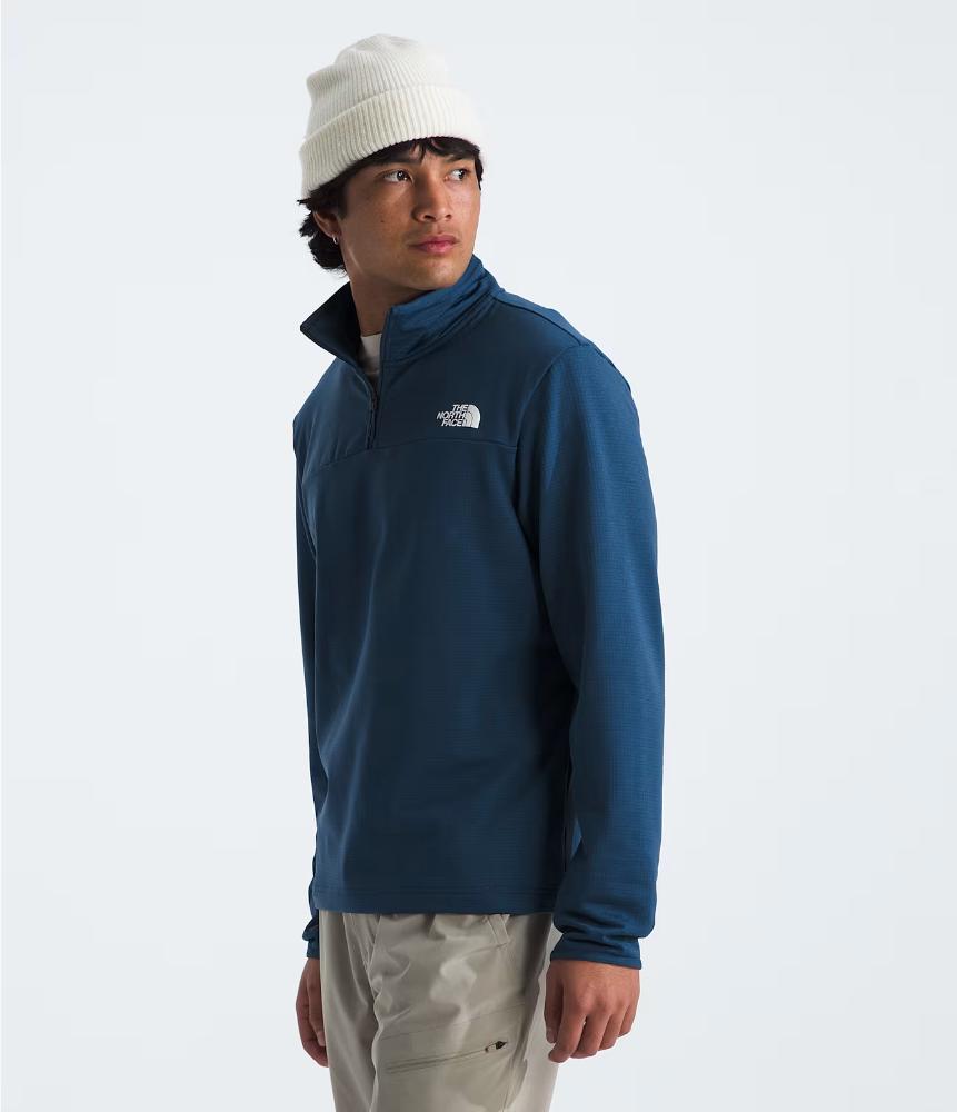 The North Face - Cedar Trail Grid Fleece 1/4 - Men's - Shady Blue