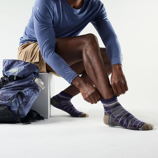 Smartwool - Hike Light Cushion Pattern Ankle Socks - Nightfall Blue