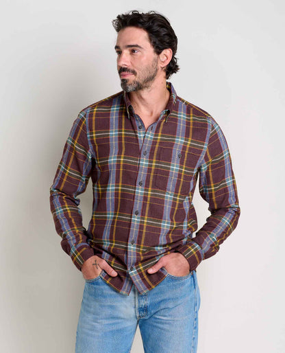 Toad and Co - Airsmyth Long Sleeve Shirt - Carob Multi Windowpane