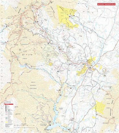 Map Adventures - Northern Vermont Mountains Map