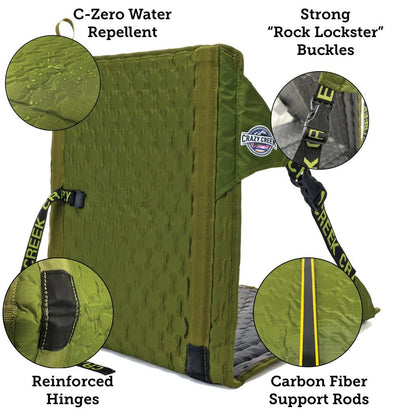 Crazy Creek - Hex 2.0 Original Chair - Olive/Slate Grey