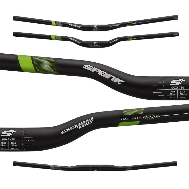 Spank - Oozy 780 Vibrocore Handlebar - Black/Green