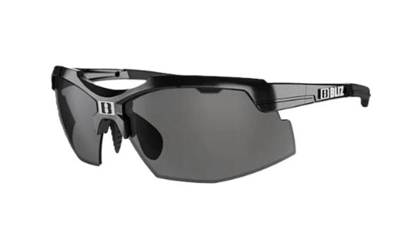 Bliz Eyewear - Force Sunglasses -  Shiny Black; Smoke/Silver Mirror - Shiny Black; Smoke S