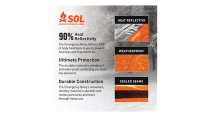 AMK - SOL Emergency Bivvy XL With Rescue Whistle