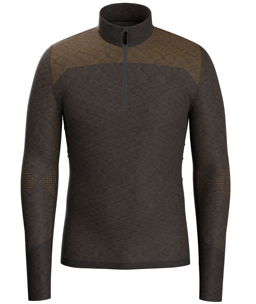 Smartwool - Mens Intraknit Thermal Merino Base Layer 1/4 Zip - Black/White