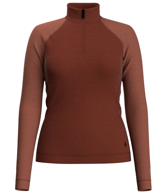 Smartwool - Womens Merino 250 Baselayer 1/4 Zip - Pecan Brown Heather