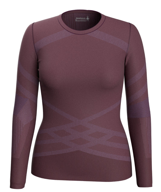 Smartwool - Intraknit Thermal Merino Base Layer Crew - Women's - Eggplant-Nival Blue