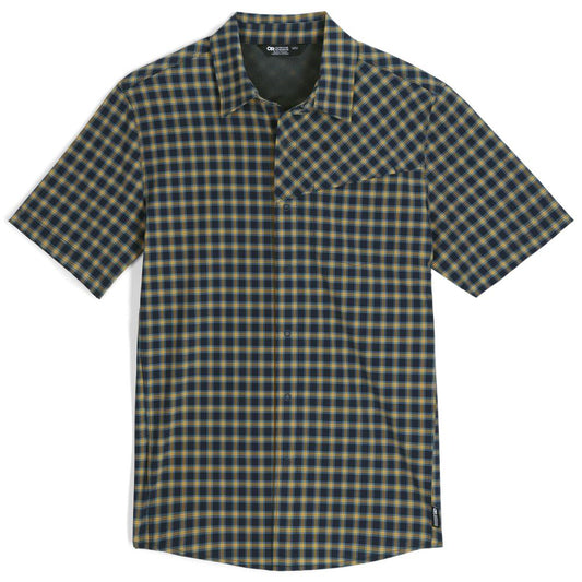 Outdoor Research - Astroman Short Sleeve Sun Shirt - Men's - Gold Nebula Plaid