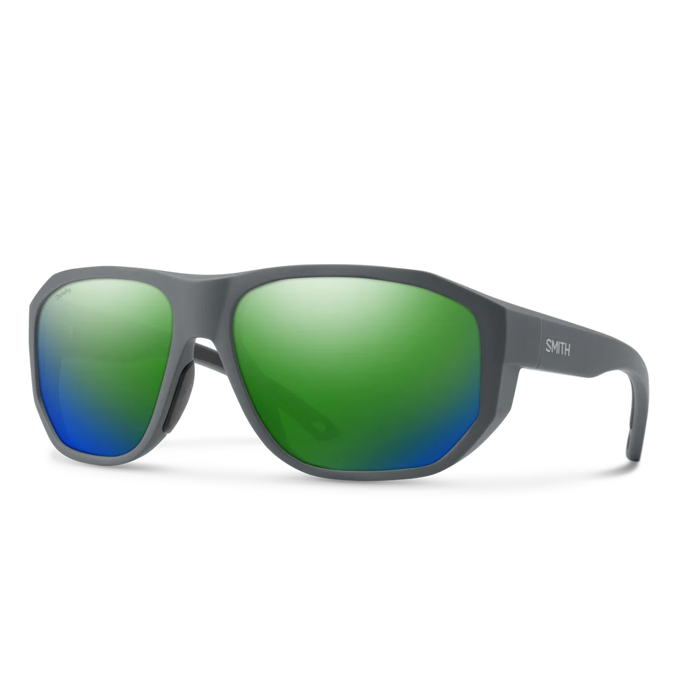 Smith - Outrigger - Matte Slate; ChromaPop Polarized Green Mirror