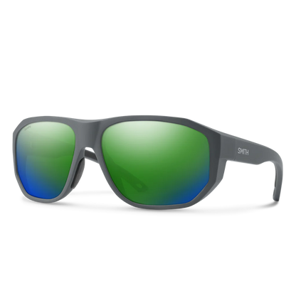 Smith - Outrigger - Matte Slate; ChromaPop Polarized Green Mirror
