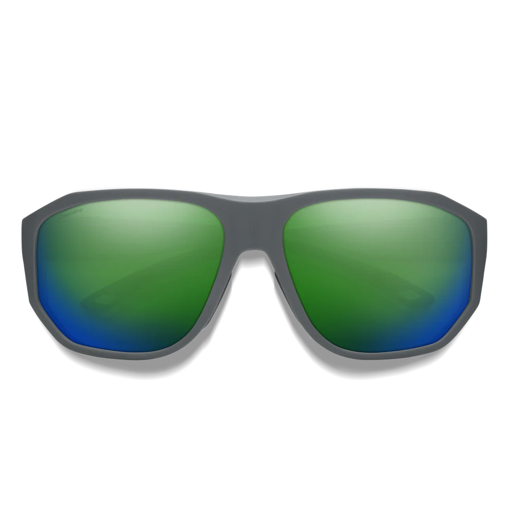 Smith - Outrigger - Matte Slate; ChromaPop Polarized Green Mirror