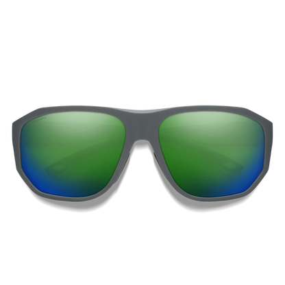Smith - Outrigger - Matte Slate; ChromaPop Polarized Green Mirror