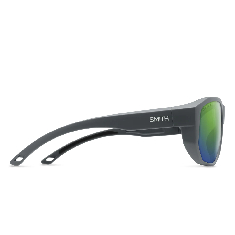 Smith - Outrigger - Matte Slate; ChromaPop Polarized Green Mirror