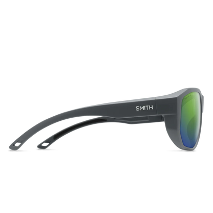 Smith - Outrigger - Matte Slate; ChromaPop Polarized Green Mirror