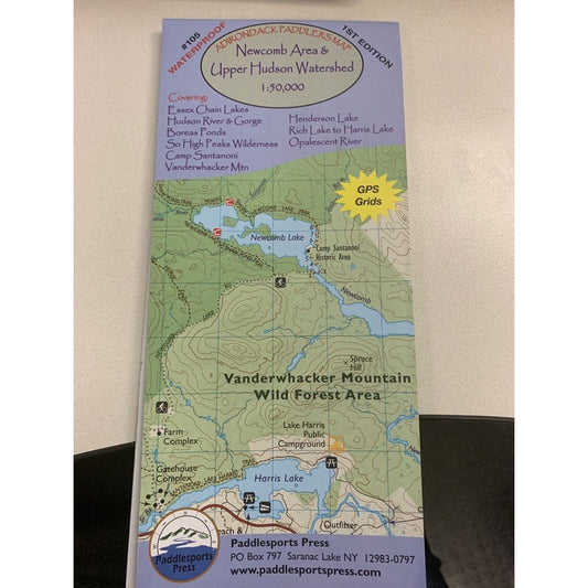 Paddlesports Press - Newcomb Area Paddle Map