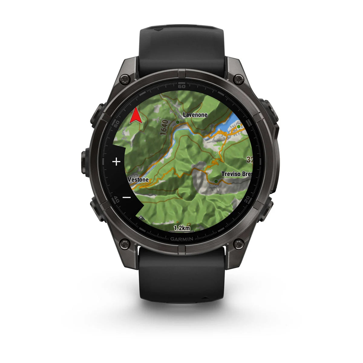 Garmin - Fenix 8 Solar - Carbon Gray w/ Pebble Gray Band