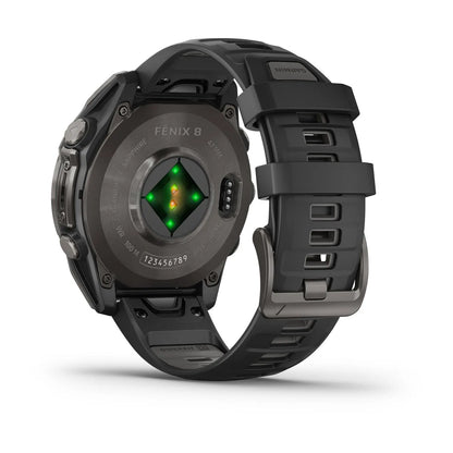 Garmin - Fenix 8 Solar - Carbon Gray w/ Pebble Gray Band