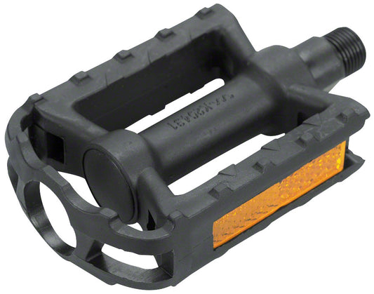 Dimension - Junior Pedals - Platform, Plastic, 1/2", Black