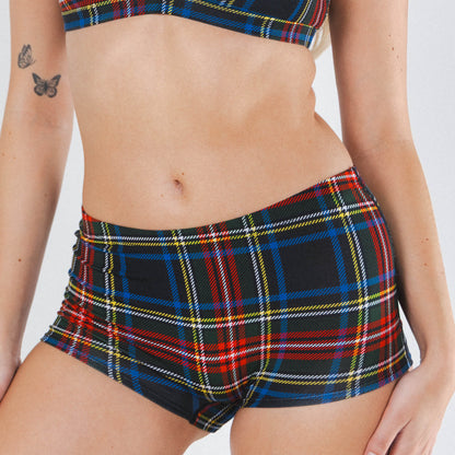 The Cappuccino | Holiday Tartan Plaid Modal Boyshort Underwear