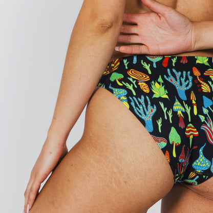 The Super Shroom | Neon Mushrooms Modal Bikini Underwear