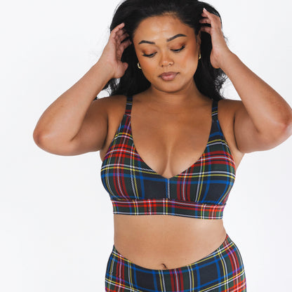 The Cappuccino | Holiday Tartan Plaid Boob Hammock™ Busty Bralette