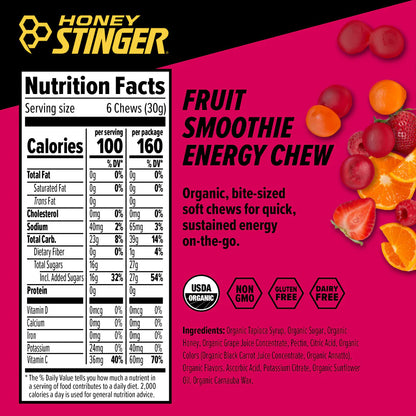 Honey Stinger - Organic Energy Chews - Fruit Smoothie