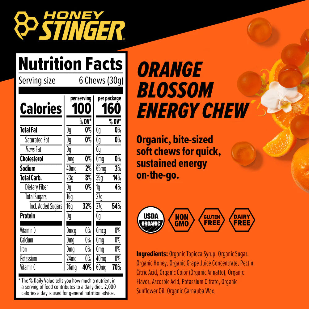 Honey Stinger - Organic Energy Chews - Pomegranate Passionfruit